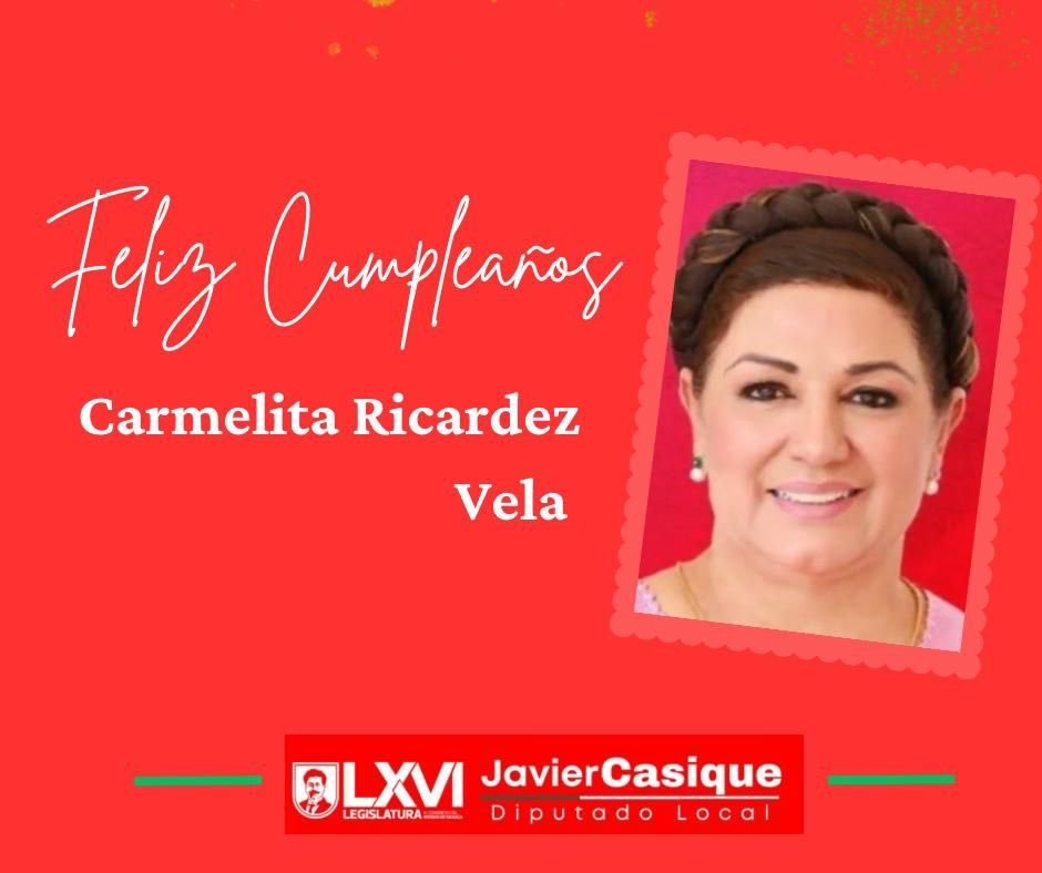 Javier_CasiqueZ's tweet photo. En este día tan especial con motivo de su cumpleaños, felicito a mi amiga  @CarmelitaRicdzV Presidenta del @PRIOaxaca_ deseándole que disfrute en compañía de la familia y amigos. Enhorabuena! https://t.co/jbNRz76Os2