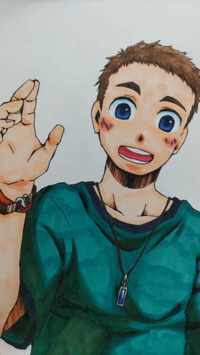 yamaさんが描いてくださったので嬉しくて😆
相方には美化されてる🤣と笑われますが、描いたご本人の色が出ていて好きです！
#新しいプロフィール画像
