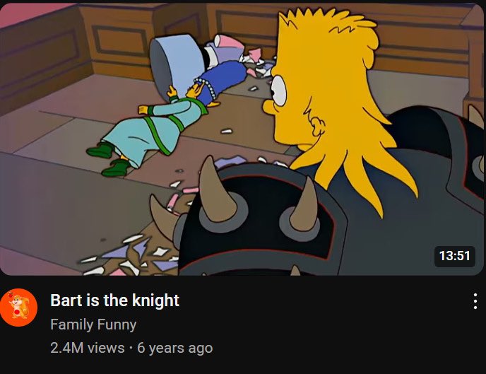 someone draw marge as toriel and bart as the knight