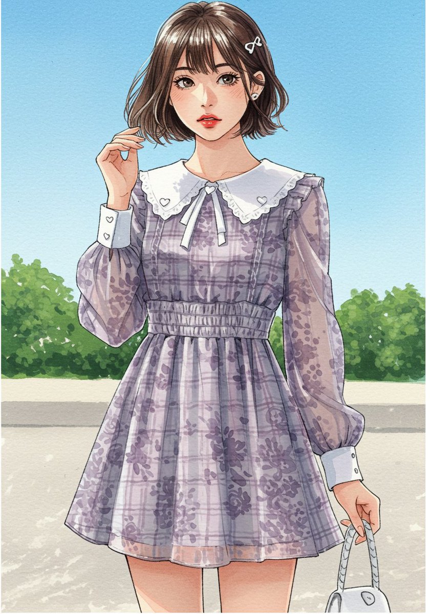 #ファッション #今日のコーデ #ootd

ラベンダー
花柄チェックミニワンピース