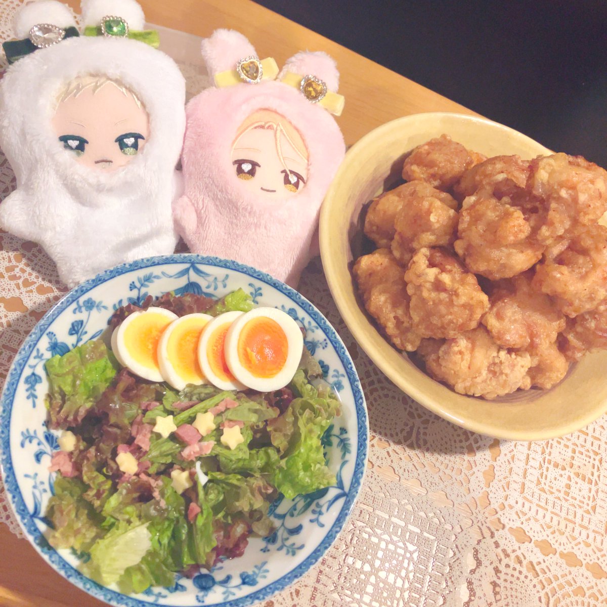 メタボな黃トラさんとダックスのカップル、揚げものが好き！ 海外の人がよく使ってるあのアヒルさんを買ってみました🐥！ 手