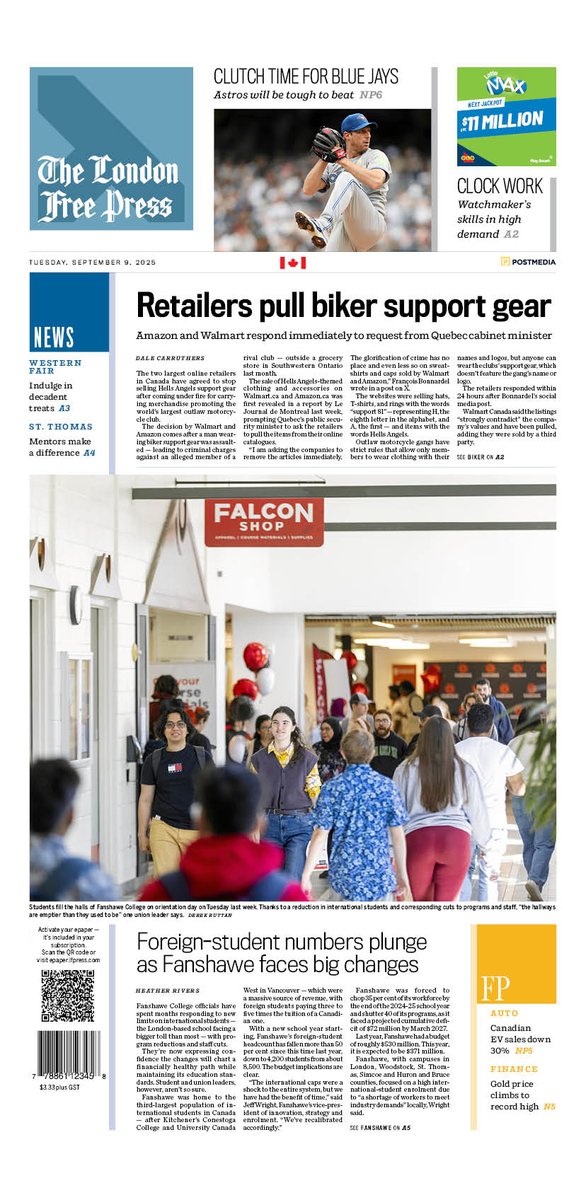 LFPress's tweet image. #FrontPageNews #ldnont