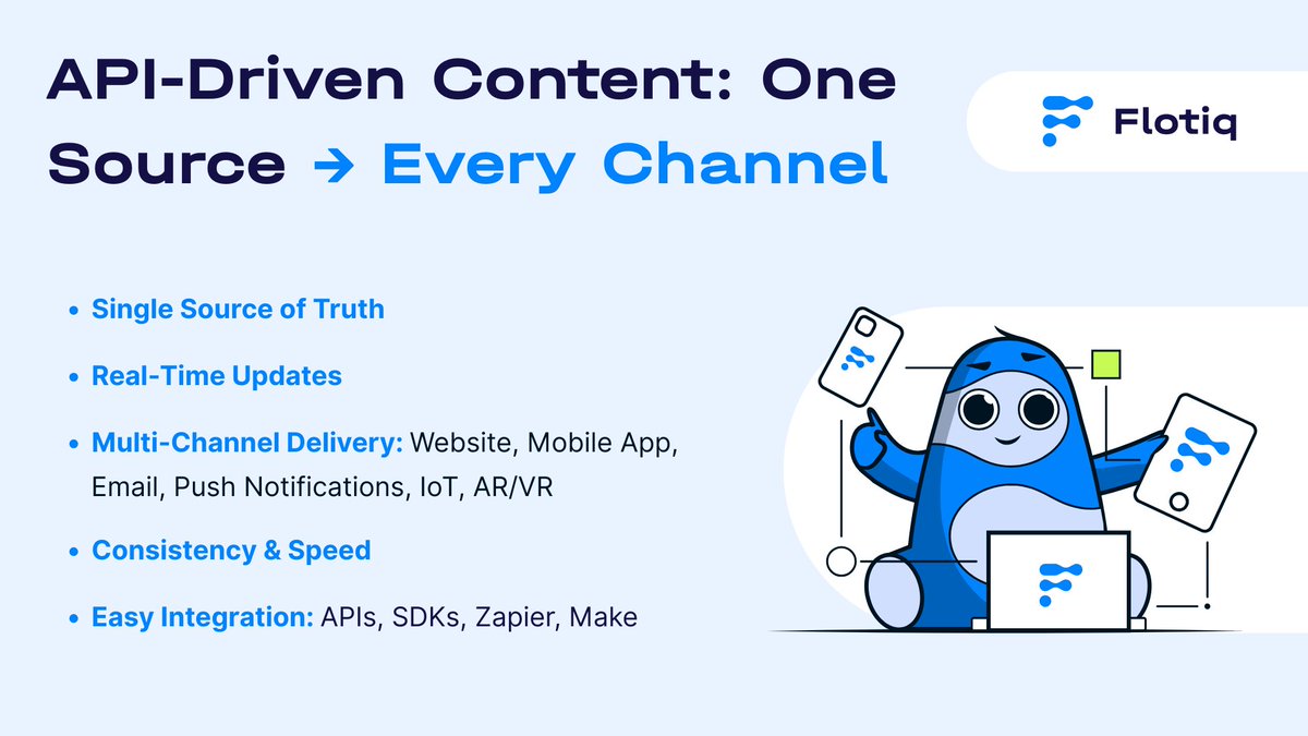 flotiq's tweet image. #TechInsights: One source → many channels 
🚀 Web, mobile, email, push. 
Where’s your biggest content gap today? 
👉 Learn how headless CMS like #Flotiq powers true omnichannel: flotiq.com/blog/headless-…
#HeadlessCMS #Omnichannel #FutureOfContent #APIFirst #DevTools