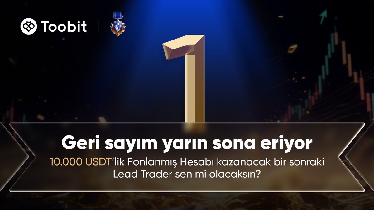 Toobit_Turkiye's tweet image. 🚨 Son Çağrı! Geri sayım yarın sona eriyor.

Bir sonraki 10,000 USDT fonlu hesabın sahibi Lead Trader sen mi olacaksın? 💸🔥

#KriptoTrading #KazanmakİçinTicaret #TraderHayatı #KriptoChallenge #Hedefler #ProTrader #KopyaTrading