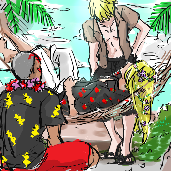 まさか力インとボックスのツーショ描いたことないんじゃ…！？？そんな………、と思いながら探してみつかった㌧チキコーデのマフィアのらくがき 本当にらくがき 
ビーチに人が増えてきました