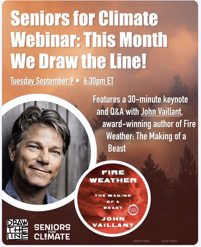 JohnVaillant's tweet image. #SeniorsForClimate #LaterIsTooLate📢📢 HAPPENING TONIGHT! Ahead of the global #DrawTheLine day of action, join us for a powerful webinar with award-winning author and journalist John Vaillant.  REGISTER HERE 👇: us02web.zoom.us/webinar/regi..…