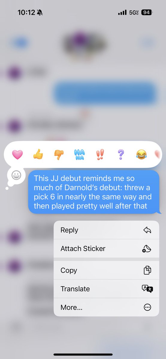 Texted the fantasy football chat during the 4th quarter that JJ McCarthy’s debut reminded me a lot of Sam Darnold’s in 2018.

Darnold: 16-21 for 198 yards 
&amp; 2 TDs, 1 INT (pick 6)

McCarthy: 13-20 for 143 yards &amp; 2 TDs, 25 yards rushing + 1 TD, 1 INT (pick 6)