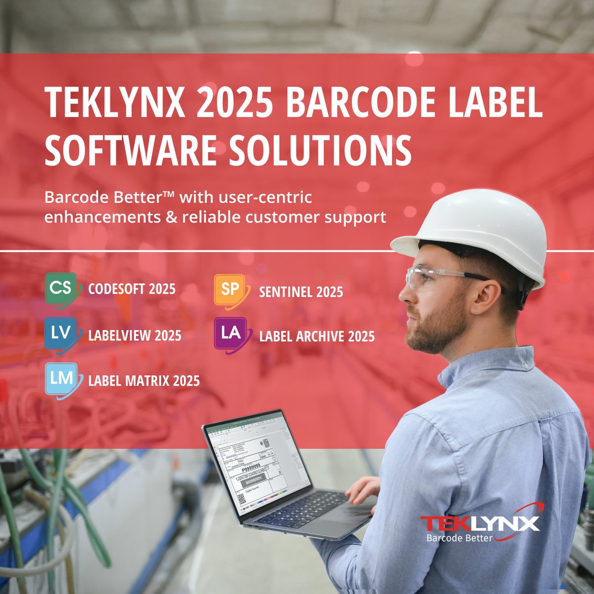 The TEKLYNX 2025 products are here! 

Learn more about the TEKLYNX 2025 solutions and how they can help your company Barcode Better! shorturl.at/pnuO4