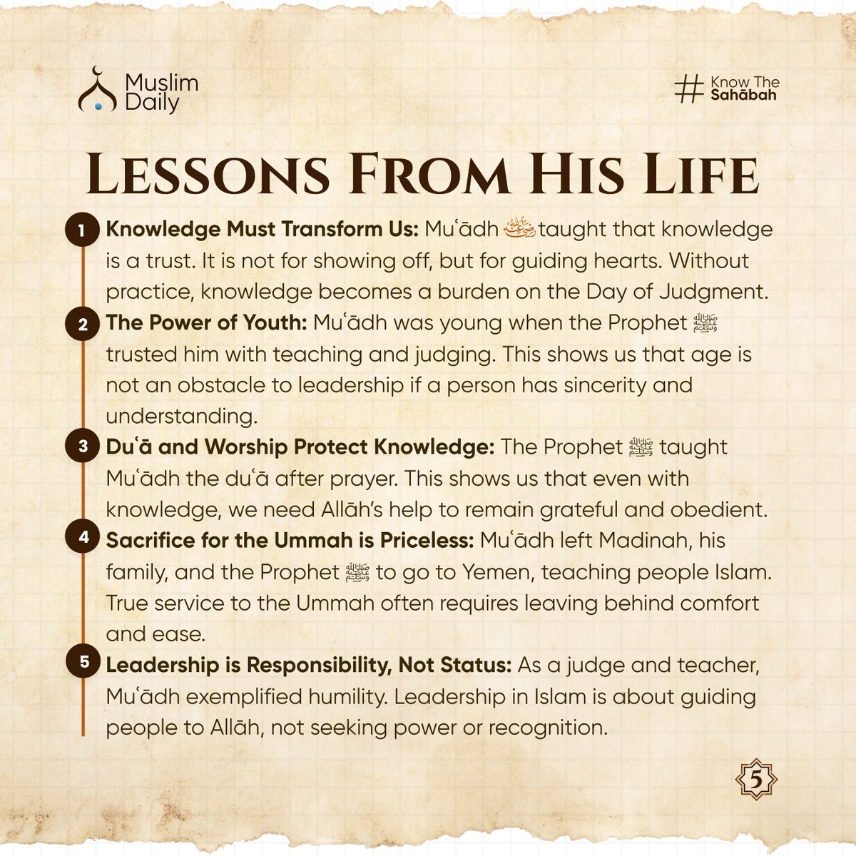 MuslimDaily247's tweet image. #CompanionsOfTheProphet #SahabahSeries #IslamicHistory #GoldenGeneration #VirtuesOfTheSahabah #SalafAsSalih #MuslimDaily #YourIslamicCompanion #IslamicReminder #QuranAndSunnah