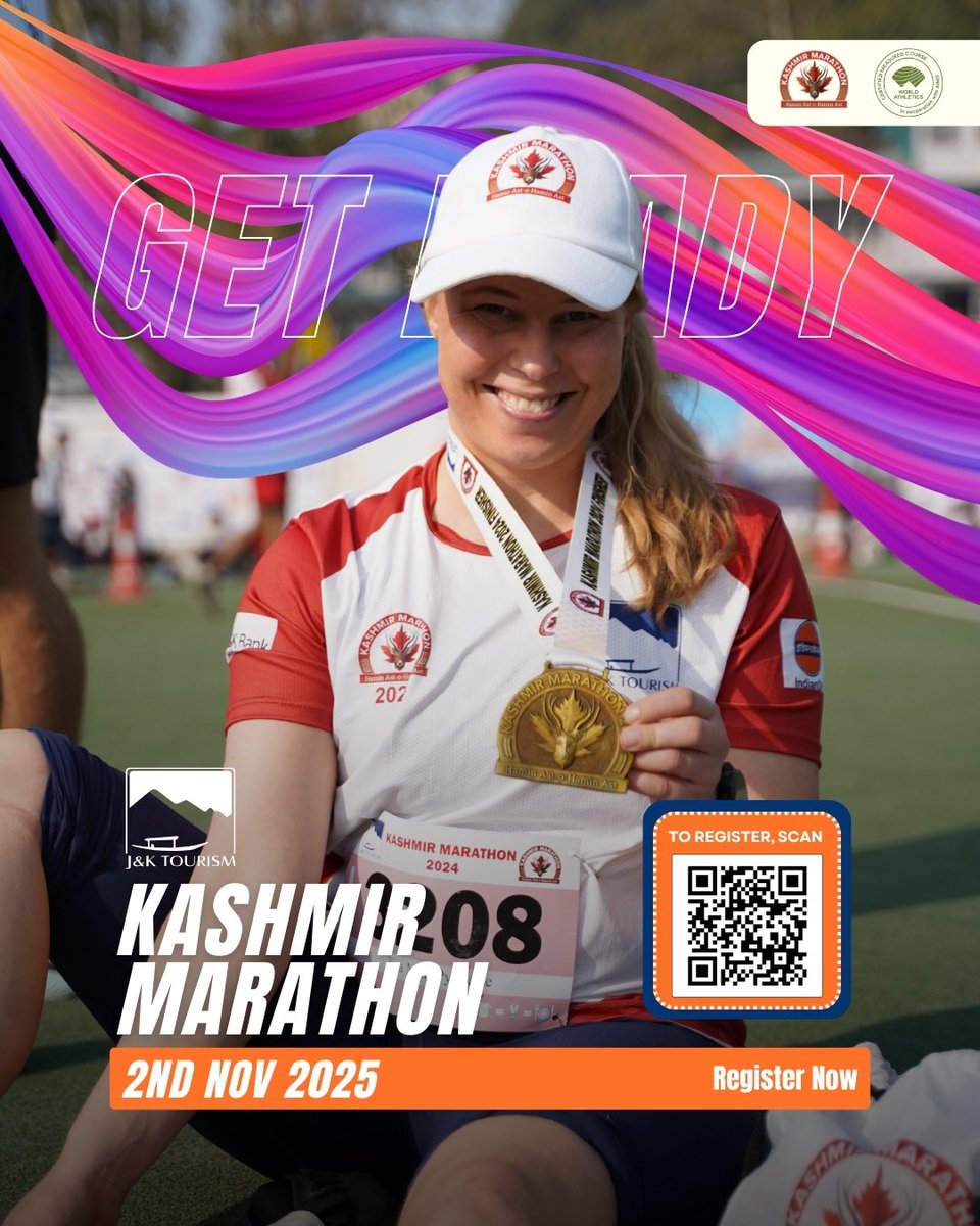 2nd November 2025. Lets Run.
Register Now !

#kashmirmarathon #kashmirmarathon2025 #marathon #autumnrace #jammukashmir #kashmir #jktourism