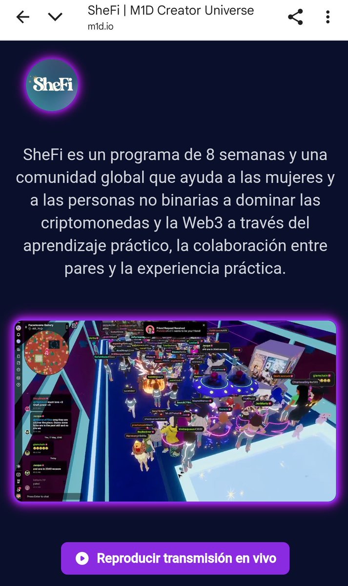 Technology is incredible. I never thought I would attend a virtual graduation party <a href="/Descentraland/">Descentraland</a>. Thank you, <a href="/maggielove_/">maggie.shefi.eth</a> and <a href="/shefiorg/">shefi.eth (💫,💫)</a>, for excelling in every cohort.🚀🧑🏽‍🚀🚀