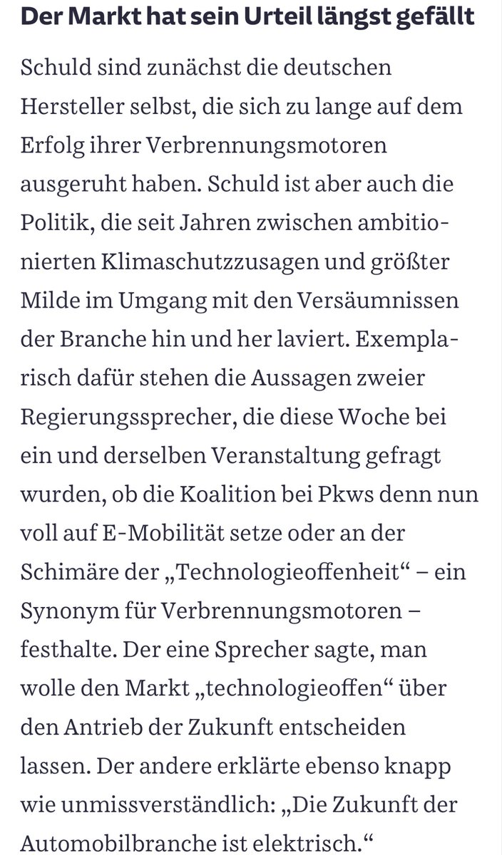 eine treffende Zusammenfassung der SZ zum Niedergang der deutschen Automobilindustrie