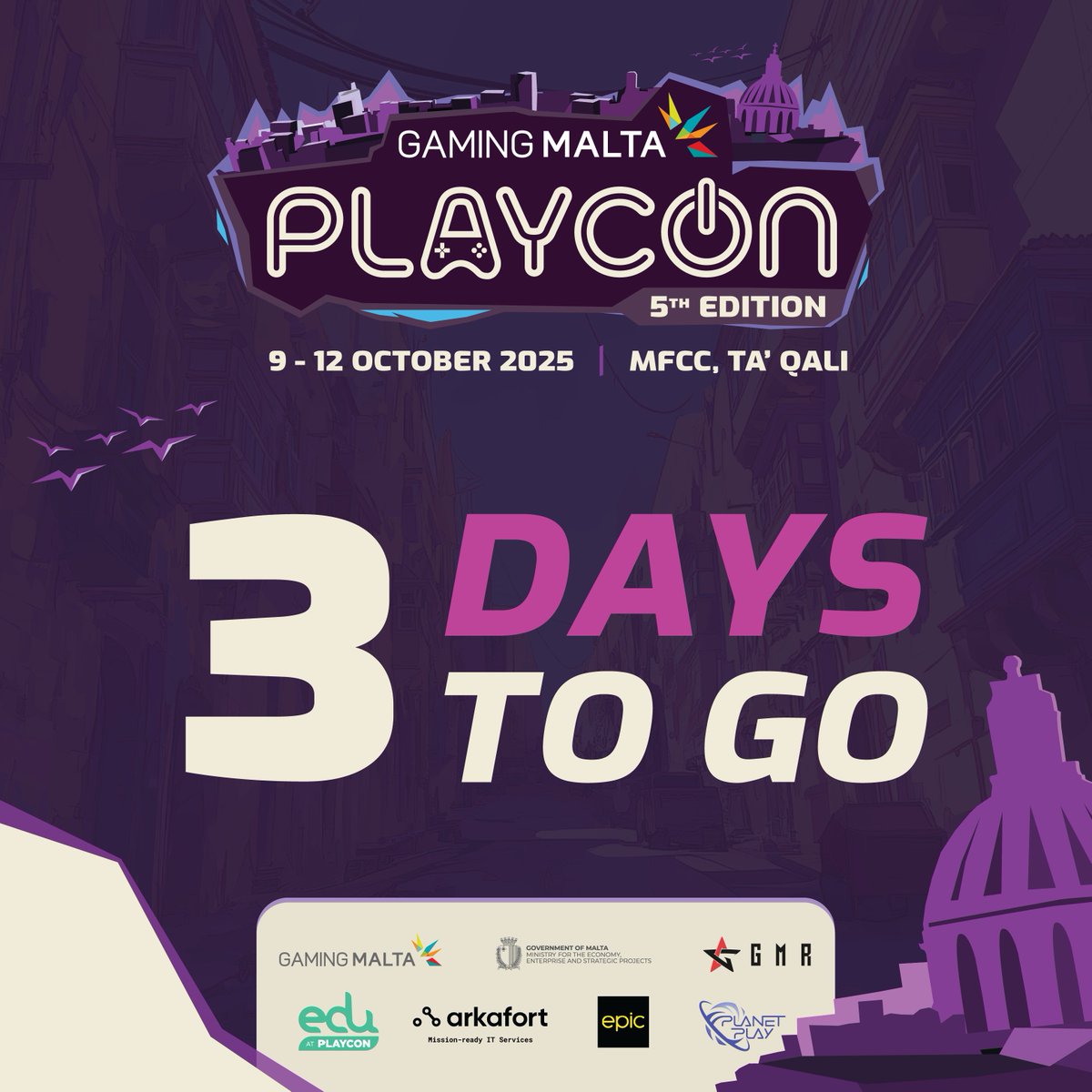 playconmt's tweet image. The wait is almost over!!

3 DAYS left until PLAYCON 2025 begins. The stage is set. The legends are ready. Are you?

#PLAYCON #PLAYCON2025