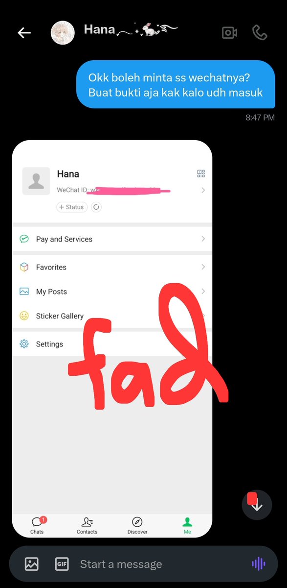 Proof scan wechat tudey.. anti scam 😗