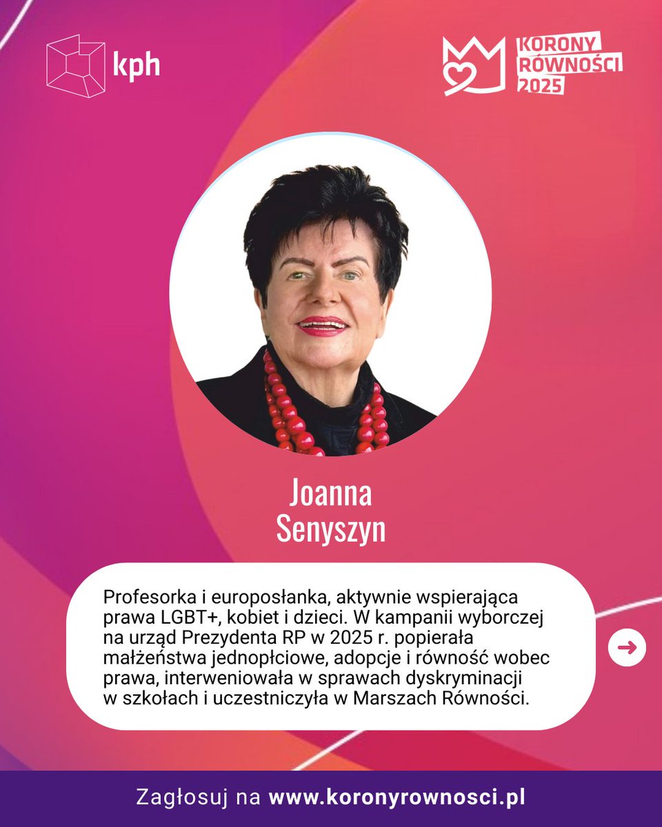 Zagłosuj w plebiscycie Korony Równości 2025!
Dziś przedstawiamy osoby nominowane w kategorii #Polityka.

Szczegółowe uzasadnienia nominacji oraz formularz do głosowania znajdziesz na stronie koronyrownosci.pl

Oddaj swój głos do 22 września i odbierz prezent-niespodziankę!