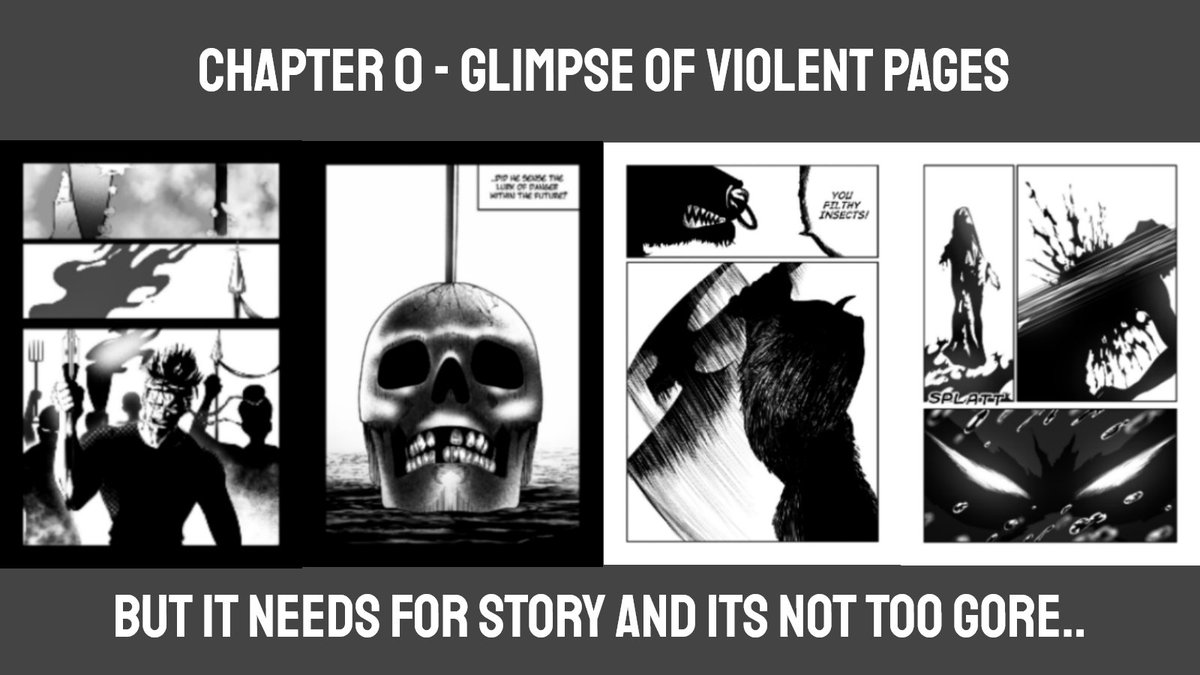 UniversalTale's tweet photo. This is FLIPPING NUTS! Chapter 0 of Universal Tale has been getting nice reviews from my side and on social media as well. 
Then today, unexpected thing happened. CHAPTER GOT BANNED.@mangaplus_o 

I suspect i got banned due to guidelines like too much violence. #manga #mangaka https://t.co/RpH07vNOj6