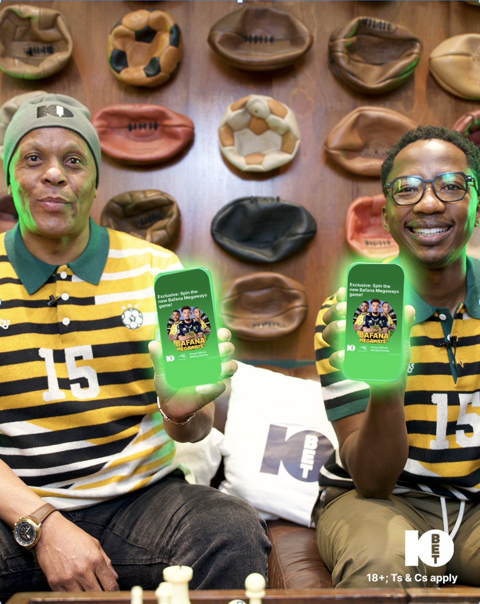 #AD 🔌 Imagine your buddy flexing 1 of 3 fresh Bafana jerseys 👕🇿🇦… and you missed out 😬 Don’t let it be you.

Tag your biggest Bafana fan &amp; play #BafanaMegaways 

Ends 11 Sept | Ts &amp; Cs apply
 <a href="/10bet_ZA/">10bet South Africa</a> #10bet
z.humanz.ai/bafanamegaways…