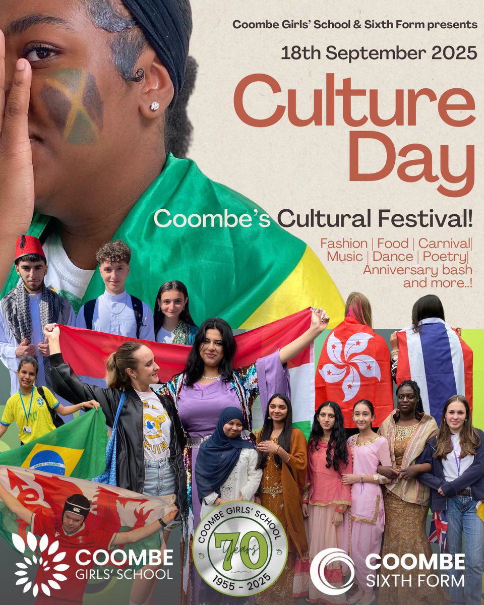 We're just over a week away from Culture Day 2025! We cannot wait to celebrate the cultural diversity &amp; heritage of our students &amp; community for the third year running. Students can expect a day of music, poetry, dance, fashion, food, carnival &amp; performance.