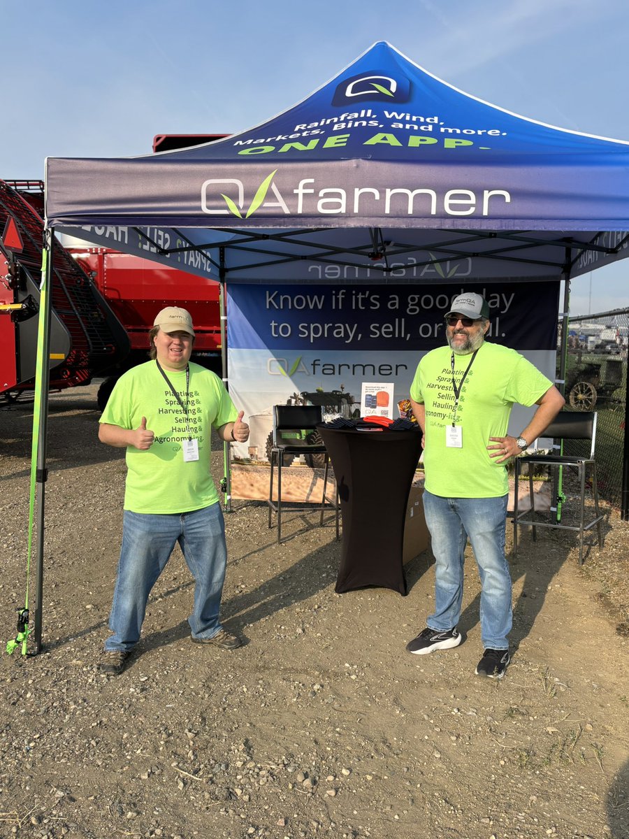 Great day at #bigironfarmshow! Come see <a href="/NickBirkhimer/">Nick Birkhimer</a> and Dave and learn about our new farmer app - QA Farmer - in the Amity booth and building K. Sign up, set some alerts and get some swag!