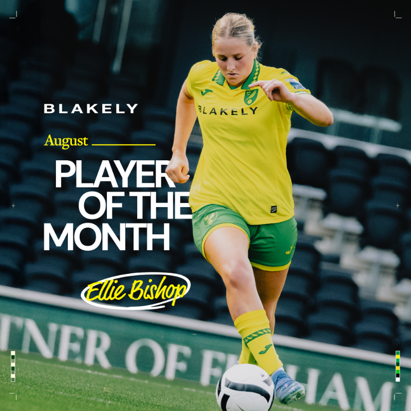NorwichCityWFC's tweet photo. 📆 Congratulations to our @BlakelyClothing Player of the Month for August as voted for by you...

Ellie Bishop 🙌