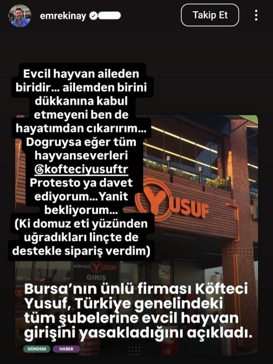 Haklı. Aile üyeleri arasında anüsünü yalayarak taharetlenen, idrarını restorandaki masa sandalye ayağının dibine yapan, ağzında 43 tane kesici dişi, kısa bir gezide bile üzerinde onlarca kenesi olanlar, yiyecek içecek imalat ve satış yerlerine girmemeli/alınmamalı. Teşekkürler