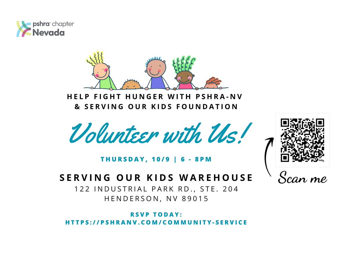 pshranevada's tweet photo. ❤️ Service is at the heart of who we are in HR. 

Volunteer with us on 10/9.

RSVP today: https://t.co/DBj4A9RuBS 

#ServingTogether #Volunteer #ServingOurKidsFoundation #NoHungryChild #PSHRANV https://t.co/ptji6Zga9t