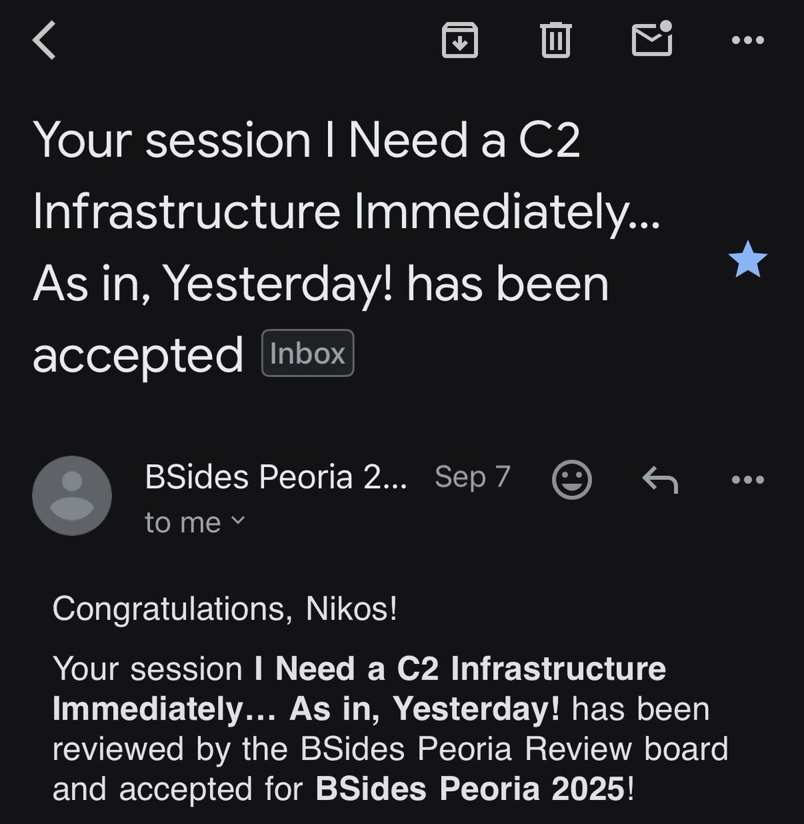 NCV (@nickvourd) on Twitter photo See you at <a href="/bsidespeoria/">BSides Peoria</a> on October 25, 2025! Excited to share this talk, and special thanks to <a href="/kavasilo/">Kyprianos Vasilopoul</a> for his research contributions.
#redteam #c2automation #bsides See you at <a href="/bsidespeoria/">BSides Peoria</a> on October 25, 2025! Excited to share this talk, and special thanks to <a href="/kavasilo/">Kyprianos Vasilopoul</a> for his research contributions.
#redteam #c2automation #bsides