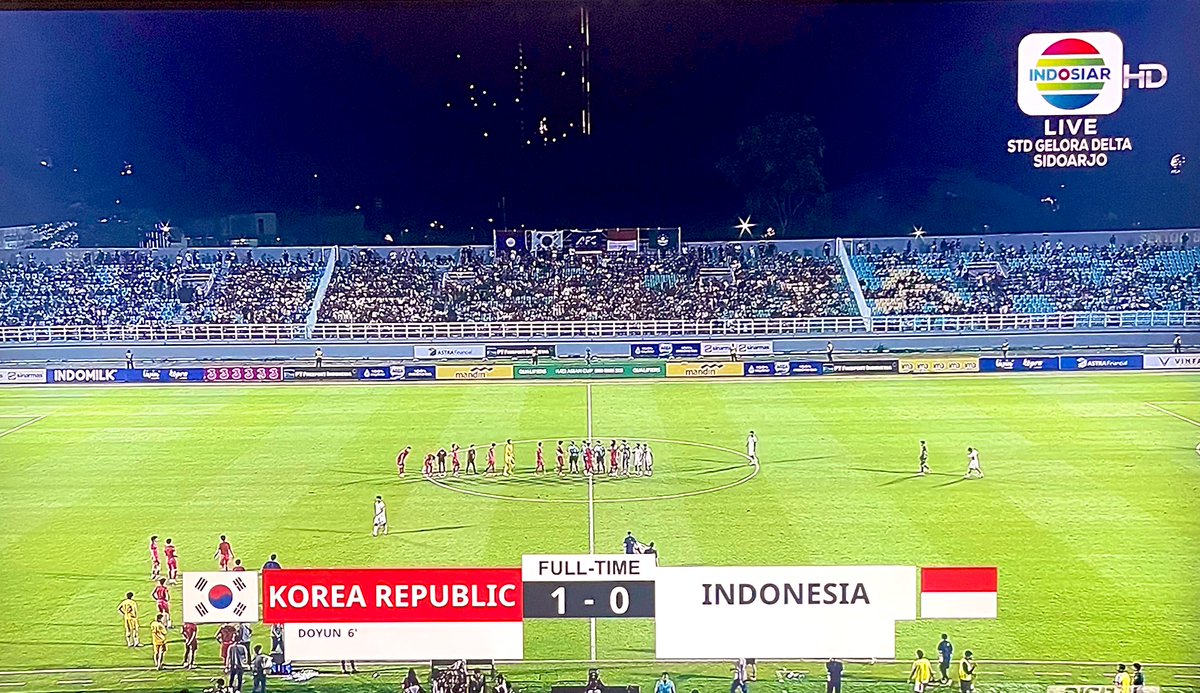 Full time

Harus mengakui kehebatan Korea.

Tapi Cahya Supriadi benar-benar bercahaya!

🇮🇩Indonesia vs Korsel🇰🇷

AFC U23 Asian Cup Qualifiers
#TimnasDay #TimnasU23