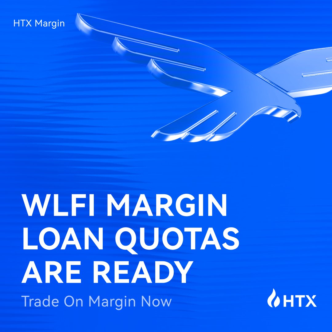 🦅 HTX Margin x WLFI is LIVE! 🦅

$WLFI margin loan quotas are now available,
Boost your trades with margin today! 

GO: htx.com/trade/wlfi_usd…