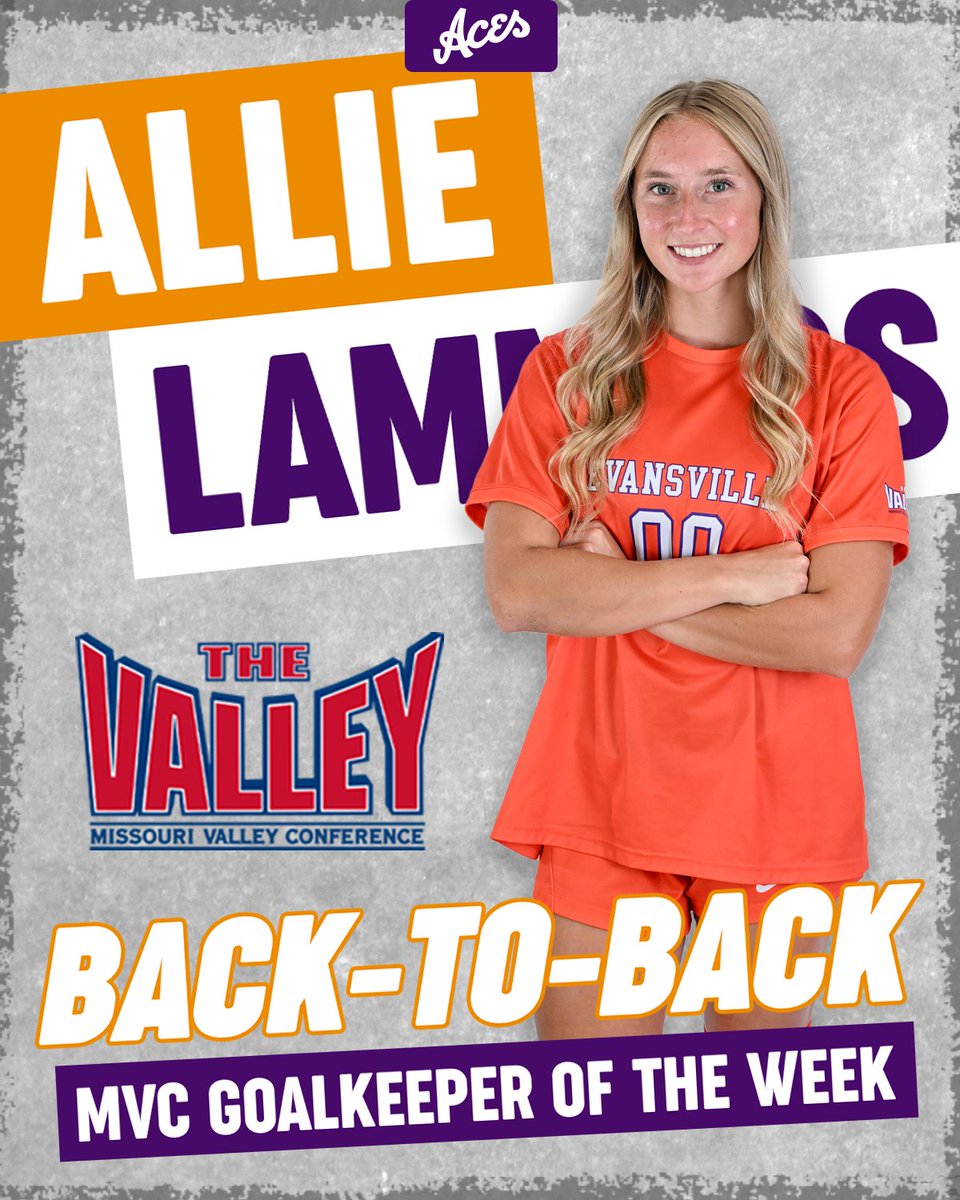 𝘽𝙖𝙘𝙠-𝙩𝙤-𝘽𝙖𝙘𝙠 🤭

Another clean sheet for Allie Lammers makes her MVC Goalkeeper of the Week for the second week in a row!

📰: tinyurl.com/ayez7mv8

⚽️ #ForTheAces