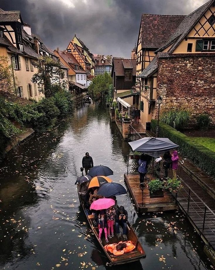 Rainy day in Colmar, France