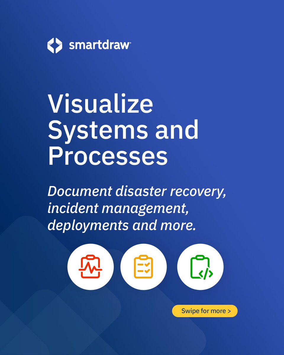 SmartDraw's tweet image. See why IT teams rely on SmartDraw for better technical diagrams:
☁️ Visualize AWS and Azure automatically
📋 Document processes like incident management &amp;amp; deployment
📊 Communicate internally with IT roadmaps and more
#ITDiagrams #ITOps #AWS #Azure #CloudArchitecture