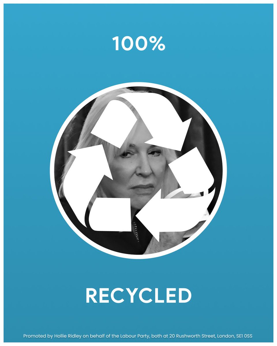 ICYMI: Farage announced a new policy at Reform conference: recycling failed Tories.