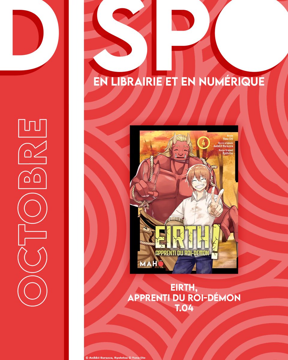 La forêt est un endroit dangereux, même pour l'apprenti du Roi-Démon ! Heureusement, il fait la connaissance d'Aka, un ogre pacifiste qui lui offre le gîte et le couvert. Mais le danger rôde encore...

Eirth, Apprenti du Roi-Démon T.04, c'est dispo dès aujourd'hui 🔥

#maho