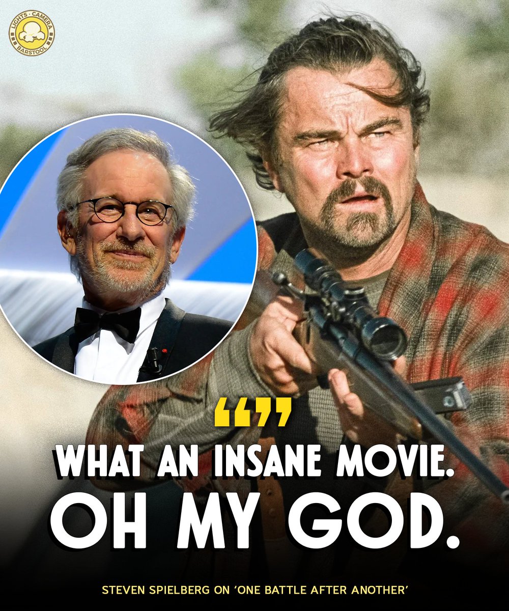ProjBigScreen's tweet image. Steven Spielberg reacts to Paul Thomas Anderson’s ‘ONE BATTLE AFTER ANOTHER’

“What an insane movie, oh my God. There is more action in the first hour of this than every other [PTA movie] put together... I have not seen a movie that is so tonally a relative to Stanley Kubrick’s…