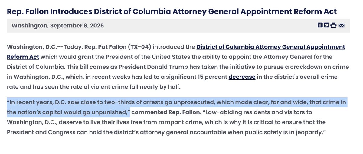 The House member who wants to let Trump appoint D.C.'s attorney general (currently elected by residents) mistakenly says it was the city's AG who didn't prosecute two-thirds of arrests in D.C. That was actually the U.S. Attorney for D.C. – who *is* appointed by the president.