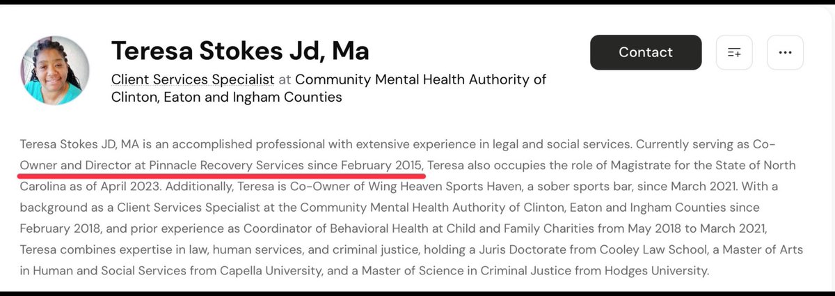 MCharles92719's tweet photo. ‼️‼️‼️‼️‼️NC Magistrate Judge Teresa Stokes is also co-owner and Director of Pinnacle Recovery Services, basically, a rehab place for criminals. Instead of putting violent offenders, like Decarlos Brown, Jr., in jail/prison where they BELONG, Stokes opts for Brown to stay and/or attend classes at her facility. Stokes garners $$$$$ from the state—which SHE pockets—meanwhile, innocent people will end up like Iryna Zarutska. Doesn’t take a rocket scientist to understand this. However, individuals like @brianstelter and @VanJones68 @CNN prefer to make this about race.