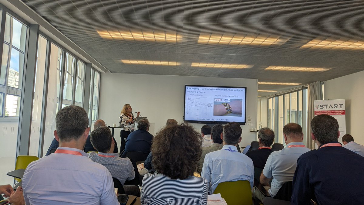First day of#ECT25 (European Conference in thermoelrctric), which ends with a round table with the participation of Prof. <a href="/Marisol_CSIC/">Sol</a> , the head of our group: from materiales to devices, with companies, research groups... Really interesting floor for discusión!