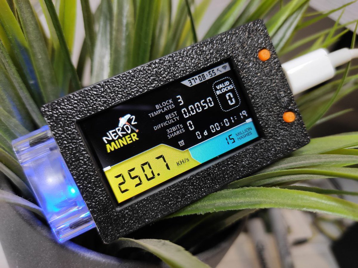 BitMaker_'s tweet image. 🚀 NerdMiner v1.8.2 is out!
Huge thanks to all contributors, the project now supports 30+ boards!
Thanks to @evgenykzz2, hashrate jumped from ~78Kh/s to 250Kh/s (ESP32-S3) and 300Kh/s (ESP32)!
Still 100% educational. Still open source. Still fun.
#NerdMiner #Bitcoin #FOSS