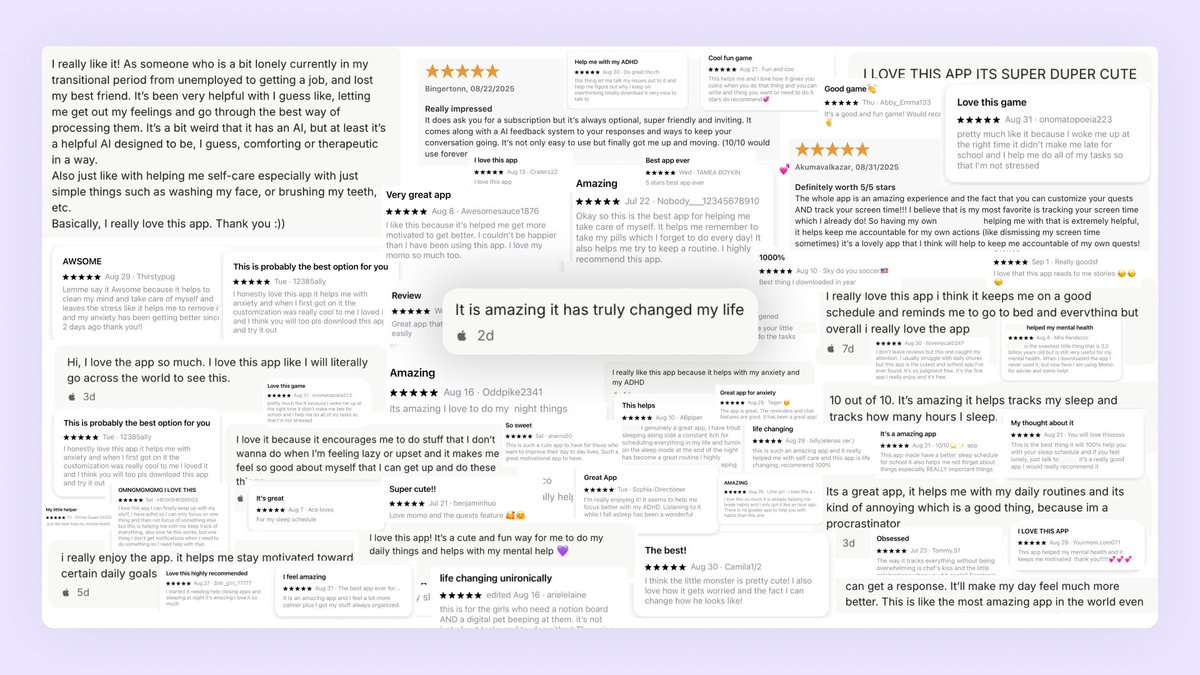 We’re still in stealth -- but here’s a sneak peek at what we’ve been building, through the words of our first 10k users, since beta launch in July. 

<a href="/Egehanzsoy/">Egehan Özsoy</a> and I have built apps for three years together -- but we're particularly excited to swing BIG with this one. And build