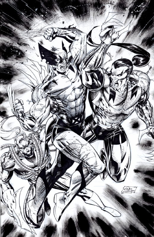 theaginggeek's tweet image. Wolverine vs. Ripclaw and Warblade by Eric Ninaltowski
#Wolverine #Ripclaw #Warblade