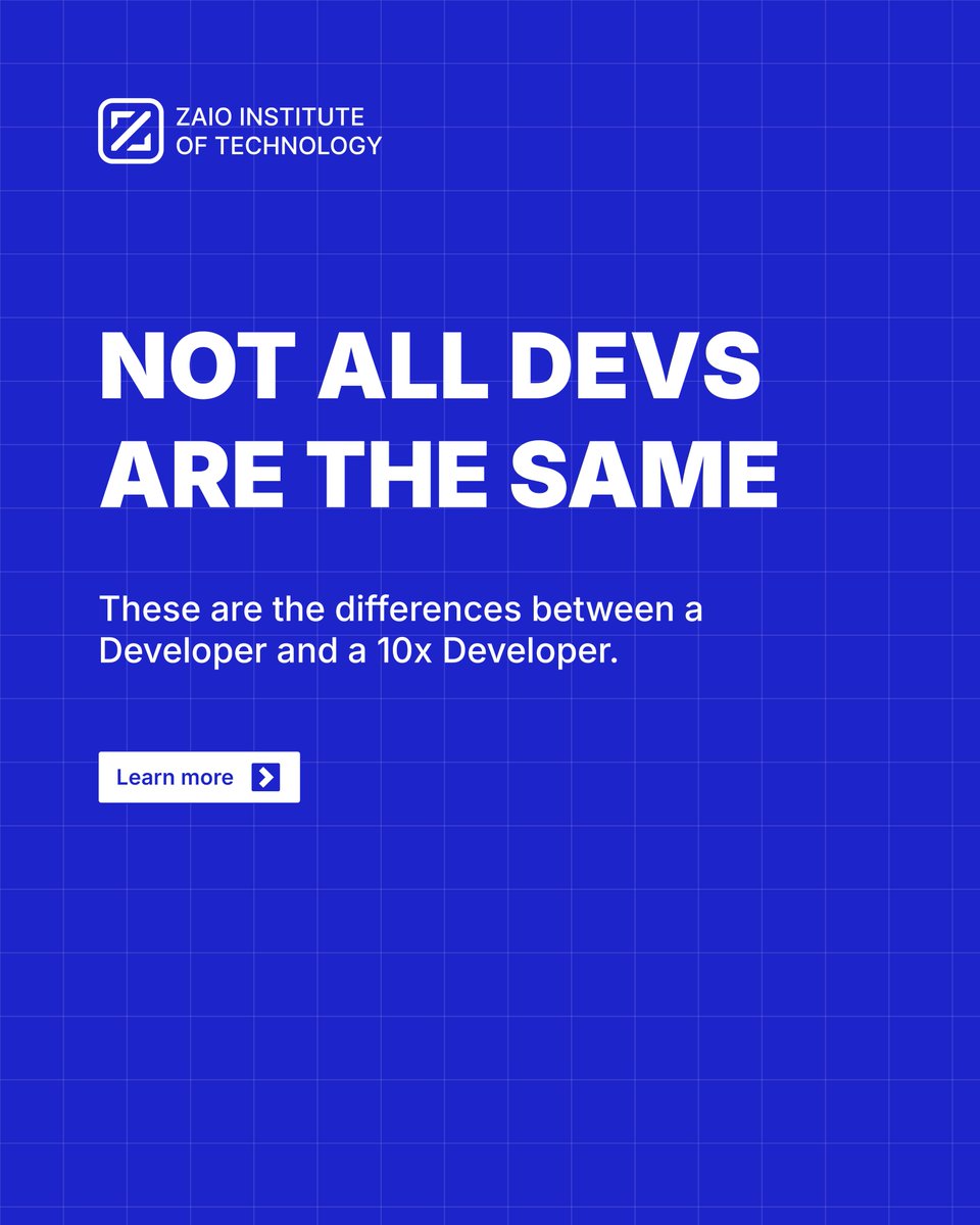 zaiotech's tweet image. Not all devs are the same. Some solve tasks, others redefine problems and think bigger. That’s the 10x difference. 🚀
Join our online event on 13 Sept 2025 and step into the 10x mindset.
👉 Seats are limited → Register now → Link In Bio
#10xDeveloper #SoftwareEngineering