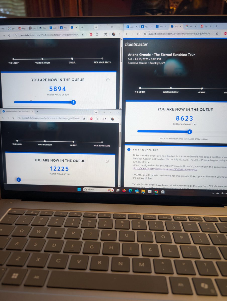 Bottom left is the new date, I feel like I'll actually have a chance to get decent seats.