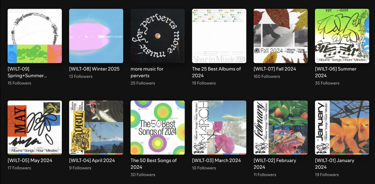 I love designing playlist covers