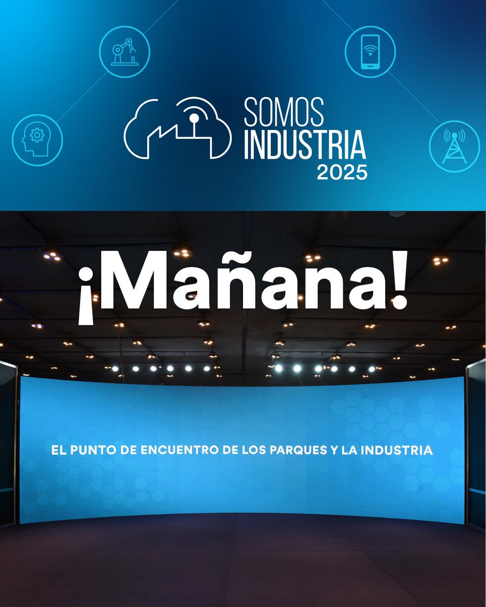🚀 ¡Mañana empieza Somos Industria 2025!

🗓 10 y 11 de septiembre
⏰ de 12 a 20 hs 
📍 Centro Costa Salguero
🎟 Entrada libre y gratuita

El gran encuentro de los parques y la industria.

Si no te preacreditaste, podés hacerlo en los puestos del ingreso.

¡Te esperamos!