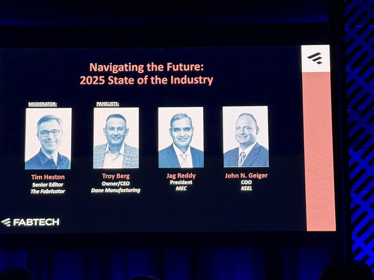 CurryTechTrain's tweet image. 2025 State if the Industry talk at FabTech2025!