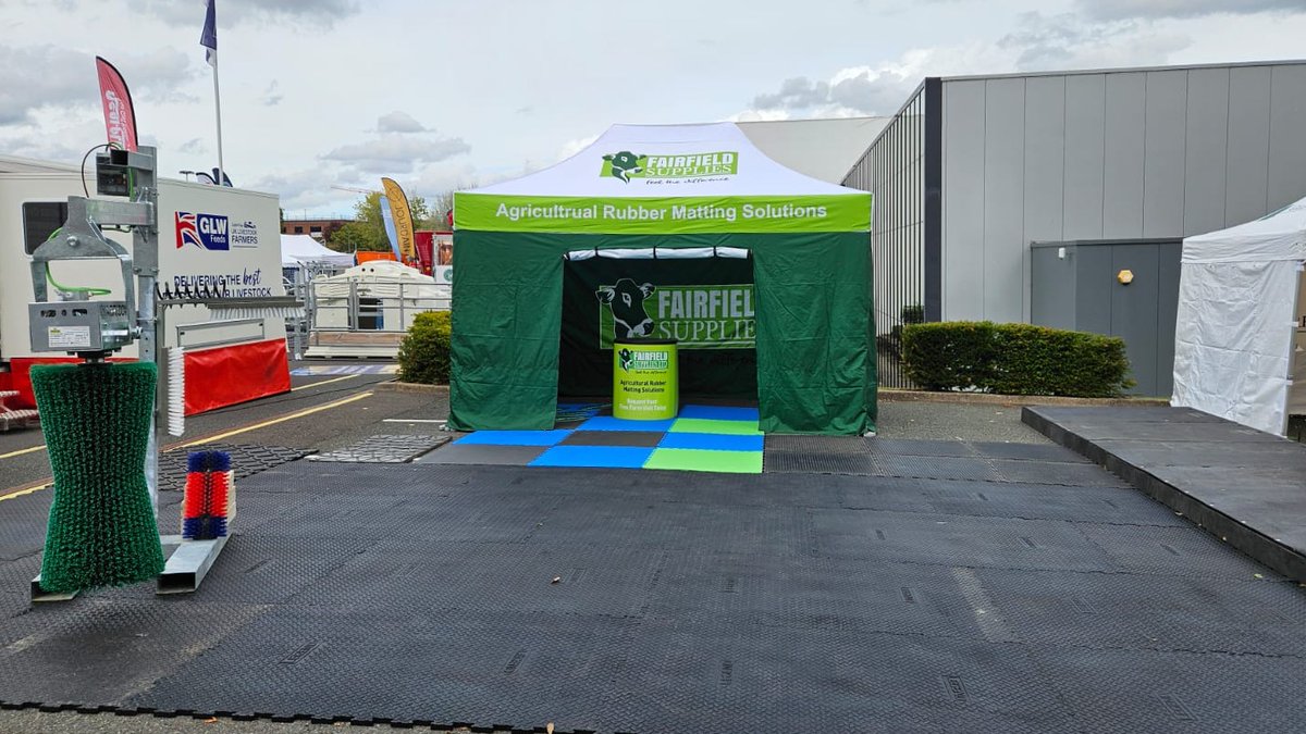 We’re all set up and ready to go at <a href="/UKDairyDay/">UKDairyDay</a>!🤩

Find us on Stand E13 External - doors open from 8am tomorrow.

See our full range in real life: mattress systems, parlour &amp; passageway matting, cow brushes, and more.

We look forward to seeing you all!👋

#farming #Farmers