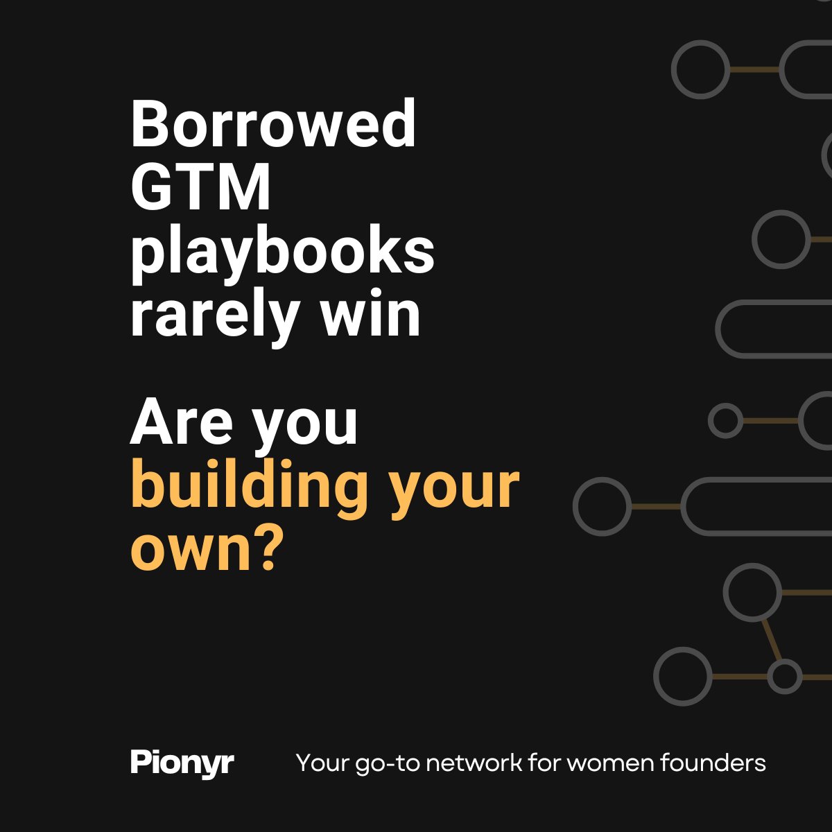 JoinPionyr's tweet photo. Borrowed GTM playbooks rarely work. 

Early traction isn’t just product. It’s relentless GTM experiments.

Own your market. Test fast. Iterate.
Write your playbook.

What’s your boldest GTM bet for 2025? 👇

#startups #founders #entrepreneurship #GTM https://t.co/EgjufeK09H