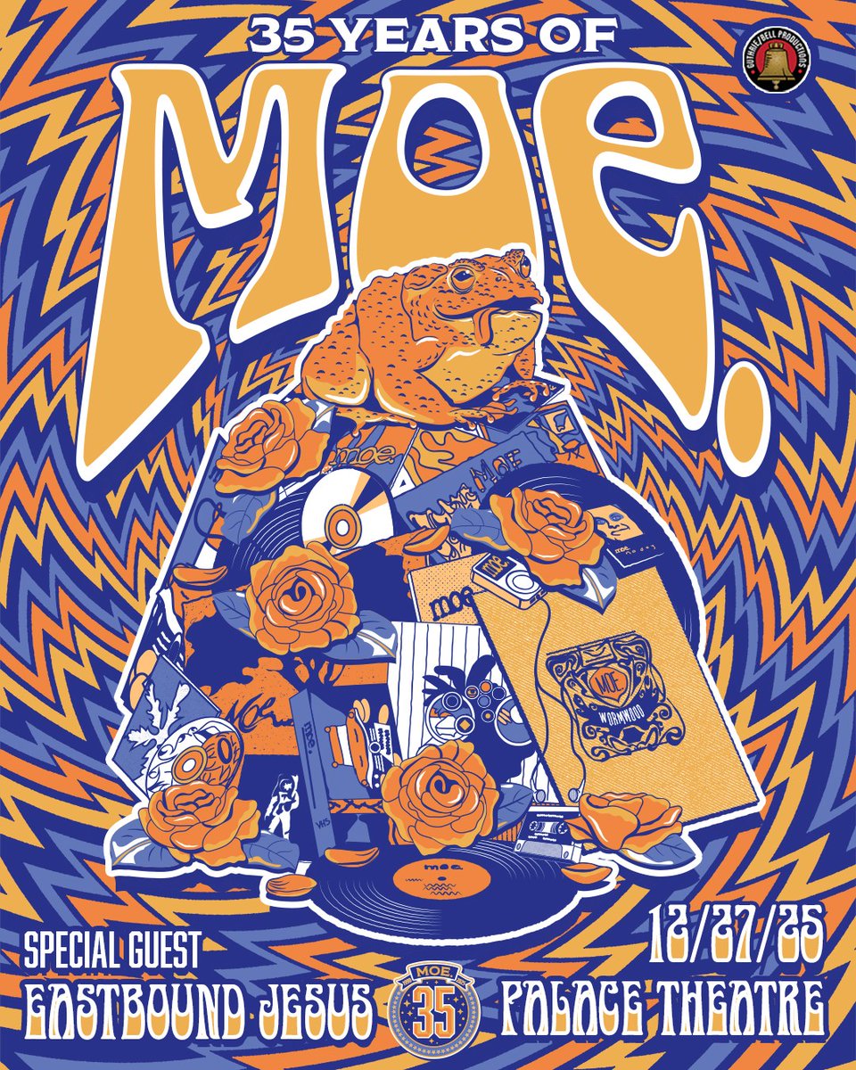 PalaceAlbany's tweet image. JUST ANNOUNCED: @guthriebellprod presents @moeperiod w/s/g @eastboundjesus at the Palace Theatre - Saturday, DECEMBER 27. Celebrate 35 years of moe for one night only at the Palace! Tickets go On Sale this Friday at 10am -> bit.ly/Palmoe25