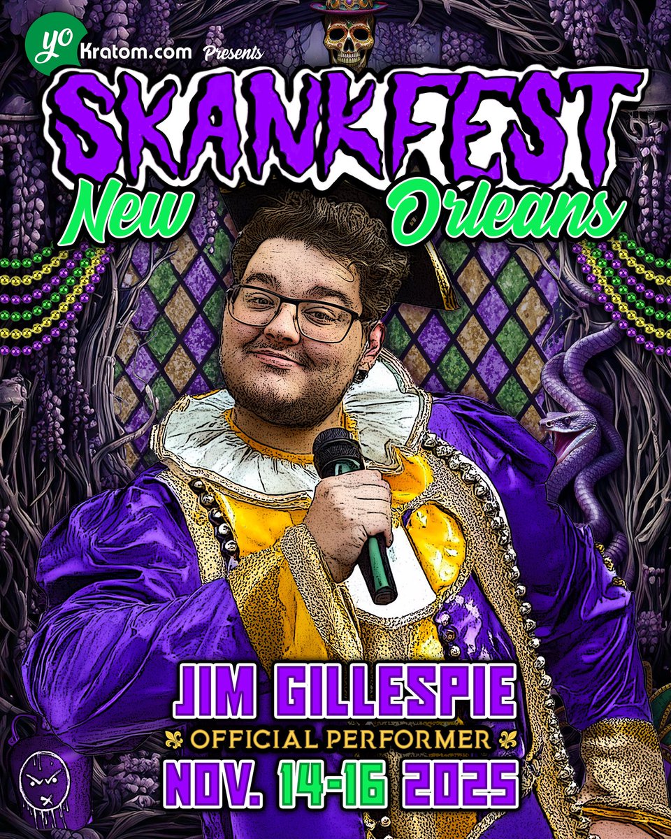 jimmygillespie_'s tweet photo. I will be performing at Skankfest NOLA 2025 in New Orleans, Louisiana  November 14th to November 16th, 2025! Limited Day Passes are Still Available! @skankfestnyc #SkankfestNOLA https://t.co/xrww2vjDV5